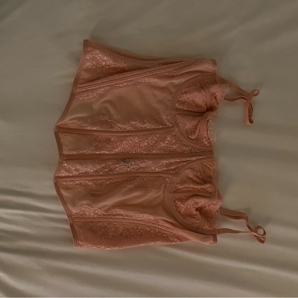 Pink corset top